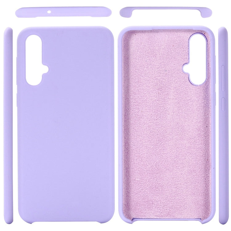 Solid Color Liquid Silicone Dropproof Protective Case for Huawei Nova 5 / Nova 5 Pro