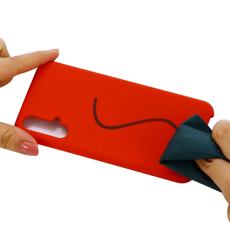 Solid Color Liquid Silicone Dropproof Protective Case for Huawei Nova 5 / Nova 5 Pro