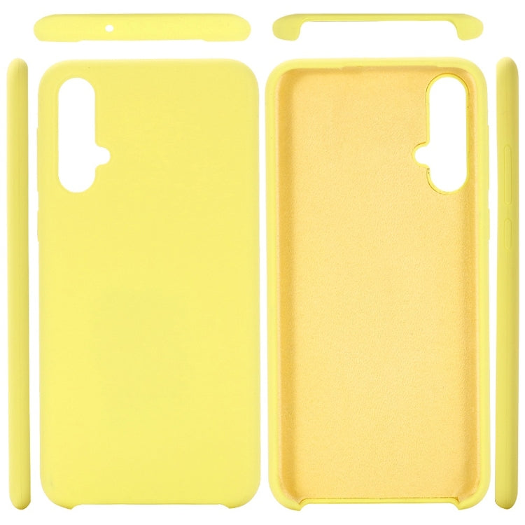 Solid Color Liquid Silicone Dropproof Protective Case for Huawei Nova 5 / Nova 5 Pro