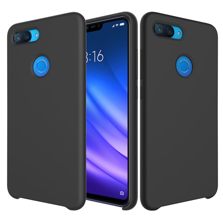Solid Color Liquid Silicone Dropproof Protective Case for Xiaomi Mi 8 Lite