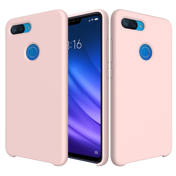 Solid Color Liquid Silicone Dropproof Protective Case for Xiaomi Mi 8 Lite