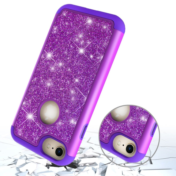Glitter Powder Contrast Skin Shockproof Silicone + PC Protective Case for iPhone 6 & 6s & 7 & 8