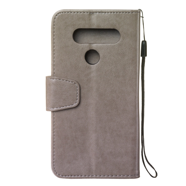 Pressed Printing Mermaid Anchor Pattern Horizontal Flip PU Leather Case for LG V40 ThinQ, with Holder & Card Slots & Wallet & Photo Frame