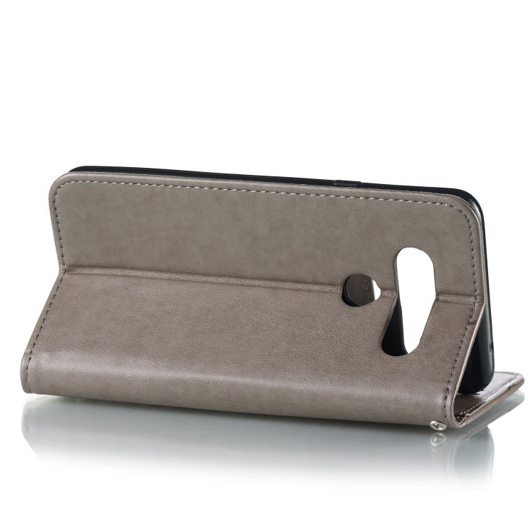 Pressed Printing Mermaid Anchor Pattern Horizontal Flip PU Leather Case for LG V40 ThinQ, with Holder & Card Slots & Wallet & Photo Frame