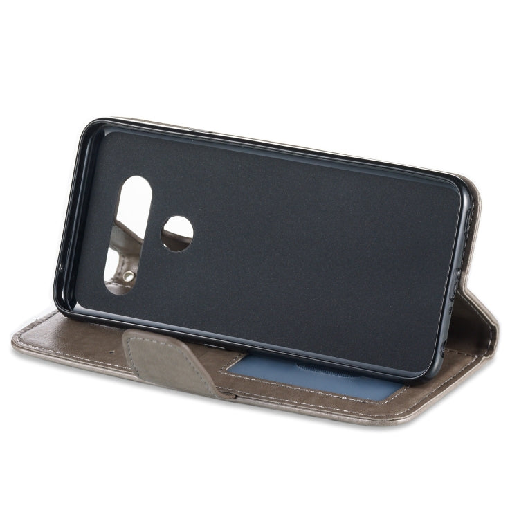 Pressed Printing Mermaid Anchor Pattern Horizontal Flip PU Leather Case for LG V40 ThinQ, with Holder & Card Slots & Wallet & Photo Frame