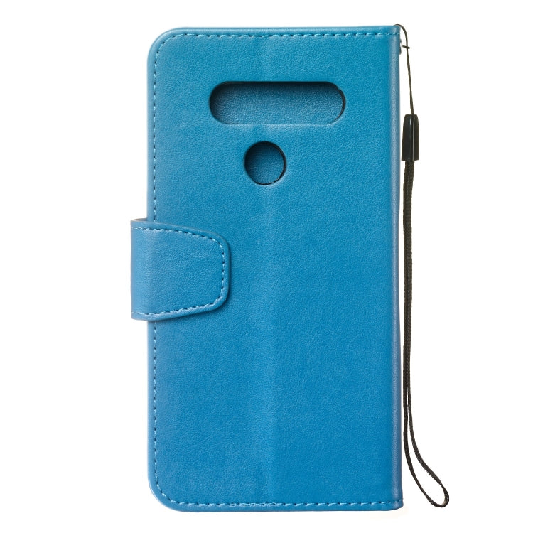 Pressed Printing Mermaid Anchor Pattern Horizontal Flip PU Leather Case for LG V40 ThinQ, with Holder & Card Slots & Wallet & Photo Frame