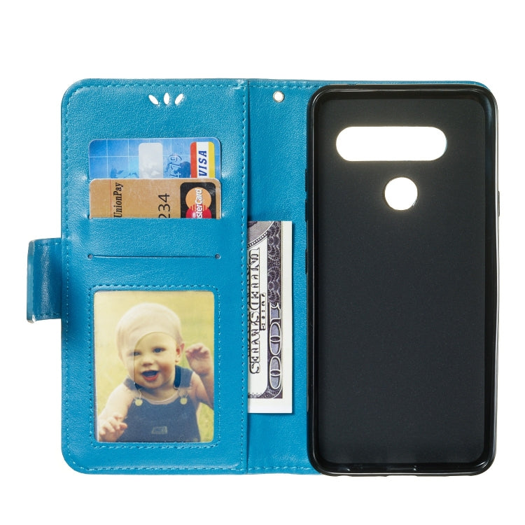 Pressed Printing Mermaid Anchor Pattern Horizontal Flip PU Leather Case for LG V40 ThinQ, with Holder & Card Slots & Wallet & Photo Frame