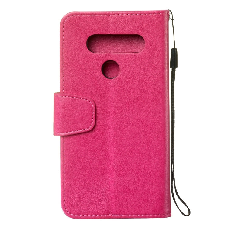 Pressed Printing Mermaid Anchor Pattern Horizontal Flip PU Leather Case for LG V40 ThinQ, with Holder & Card Slots & Wallet & Photo Frame