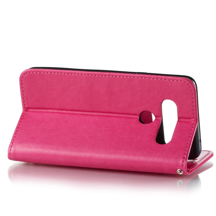 Pressed Printing Mermaid Anchor Pattern Horizontal Flip PU Leather Case for LG V40 ThinQ, with Holder & Card Slots & Wallet & Photo Frame