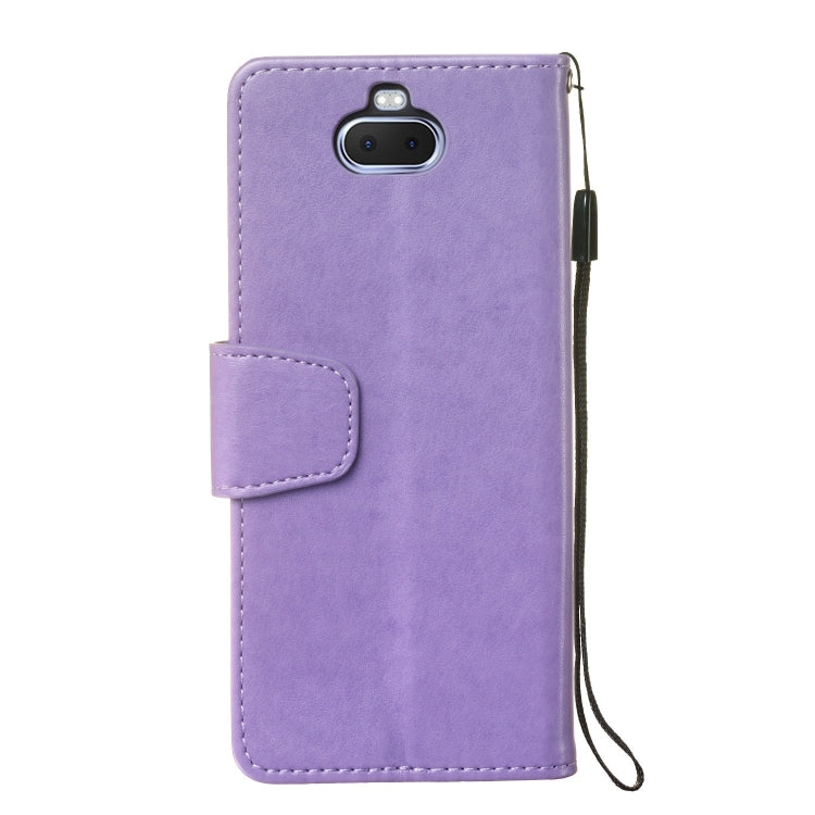 Pressed Printing Mermaid Anchor Pattern Horizontal Flip PU Leather Case for Sony Xperia 10 / XA3, with Holder & Card Slots & Wallet & Photo Frame