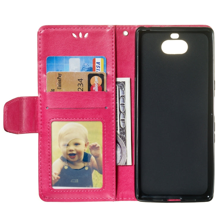 Pressed Printing Mermaid Anchor Pattern Horizontal Flip PU Leather Case for Sony Xperia 10 / XA3, with Holder & Card Slots & Wallet & Photo Frame