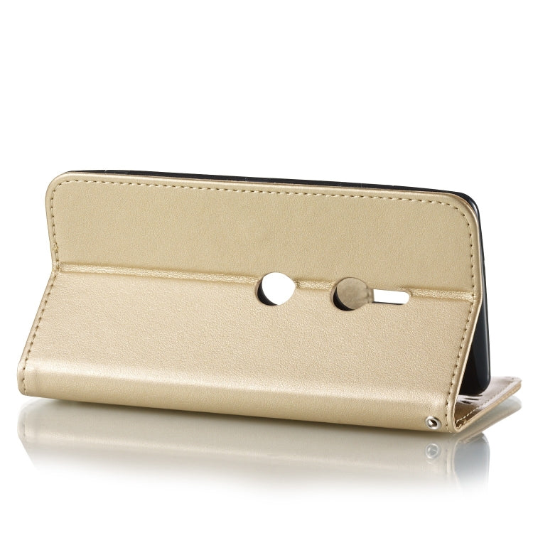 Pressed Printing Mermaid Anchor Pattern Horizontal Flip PU Leather Case for Sony Xperia XZ3, with Holder & Card Slots & Wallet & Photo Frame