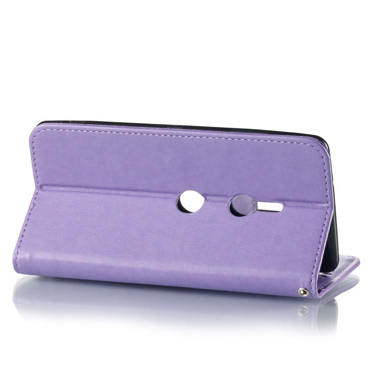 Pressed Printing Mermaid Anchor Pattern Horizontal Flip PU Leather Case for Sony Xperia XZ3, with Holder & Card Slots & Wallet & Photo Frame