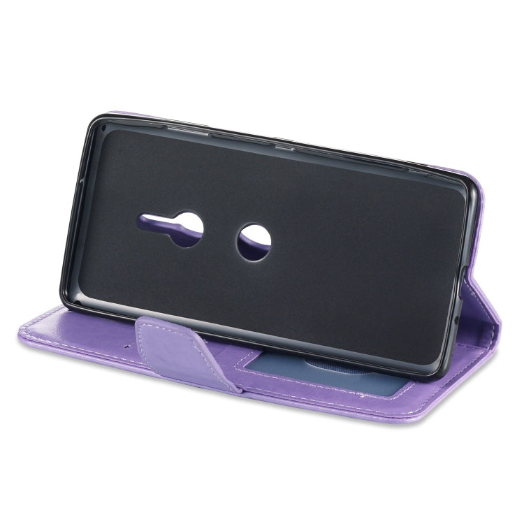 Pressed Printing Mermaid Anchor Pattern Horizontal Flip PU Leather Case for Sony Xperia XZ3, with Holder & Card Slots & Wallet & Photo Frame