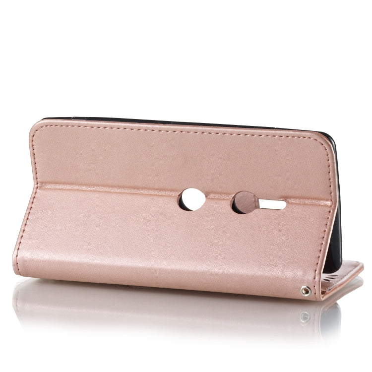 Pressed Printing Mermaid Anchor Pattern Horizontal Flip PU Leather Case for Sony Xperia XZ3, with Holder & Card Slots & Wallet & Photo Frame