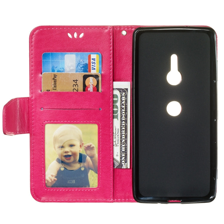 Pressed Printing Mermaid Anchor Pattern Horizontal Flip PU Leather Case for Sony Xperia XZ3, with Holder & Card Slots & Wallet & Photo Frame