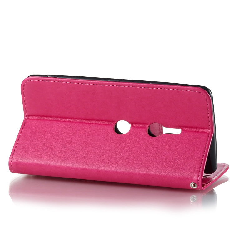 Pressed Printing Mermaid Anchor Pattern Horizontal Flip PU Leather Case for Sony Xperia XZ3, with Holder & Card Slots & Wallet & Photo Frame