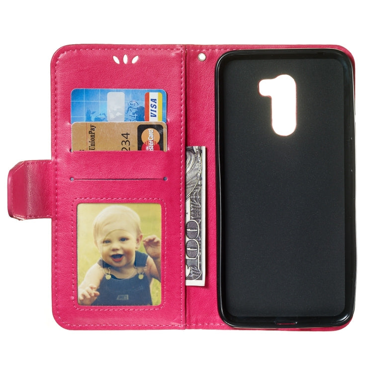 Pressed Printing Mermaid Anchor Pattern Horizontal Flip PU Leather Case for Xiaomi Pocophone F1, with Holder & Card Slots & Wallet & Photo Frame