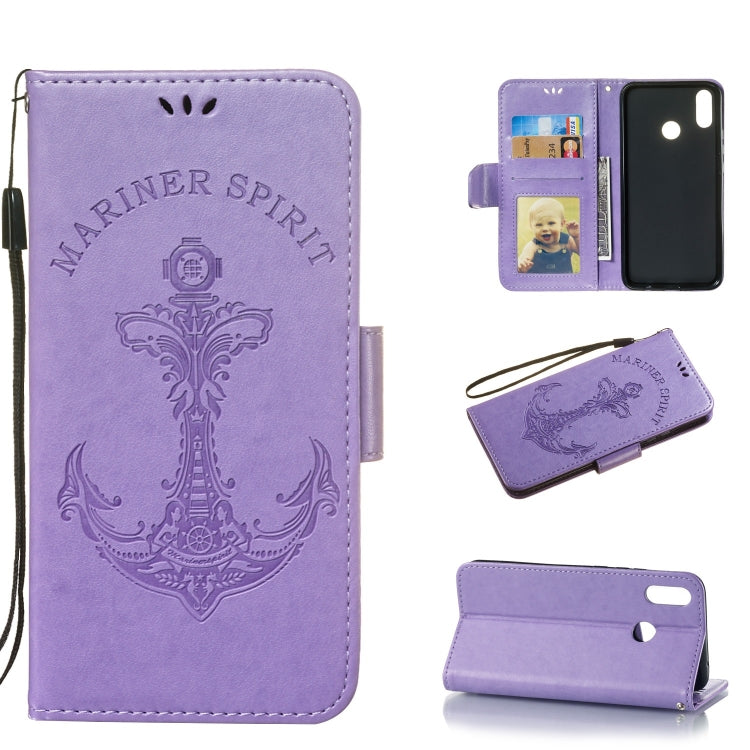 Pressed Printing Mermaid Anchor Pattern Horizontal Flip PU Leather Case for Huawei Nova 3i / P Smart Plus, with Holder & Card Slots & Wallet & Photo Frame