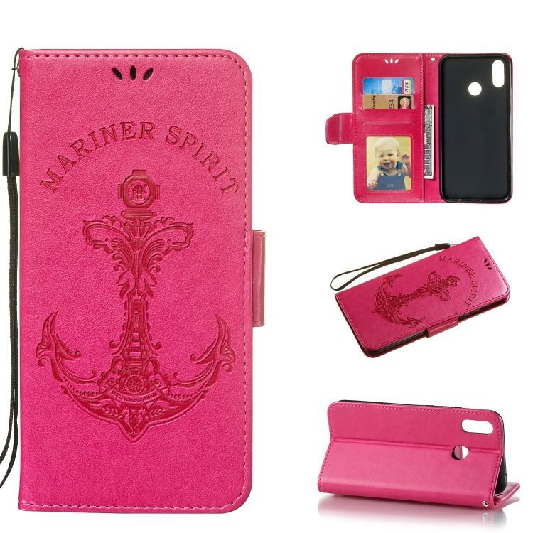 Pressed Printing Mermaid Anchor Pattern Horizontal Flip PU Leather Case for Huawei Nova 3i / P Smart Plus, with Holder & Card Slots & Wallet & Photo Frame