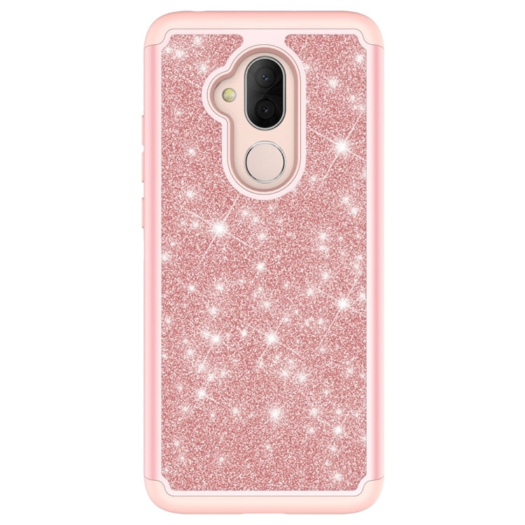 Glitter Powder Contrast Skin Shockproof Silicone + PC Protective Case for Alcatel 7 (2018) / Alcatel Revvl 2 Plus (2018) / Alcatel 7 Folio