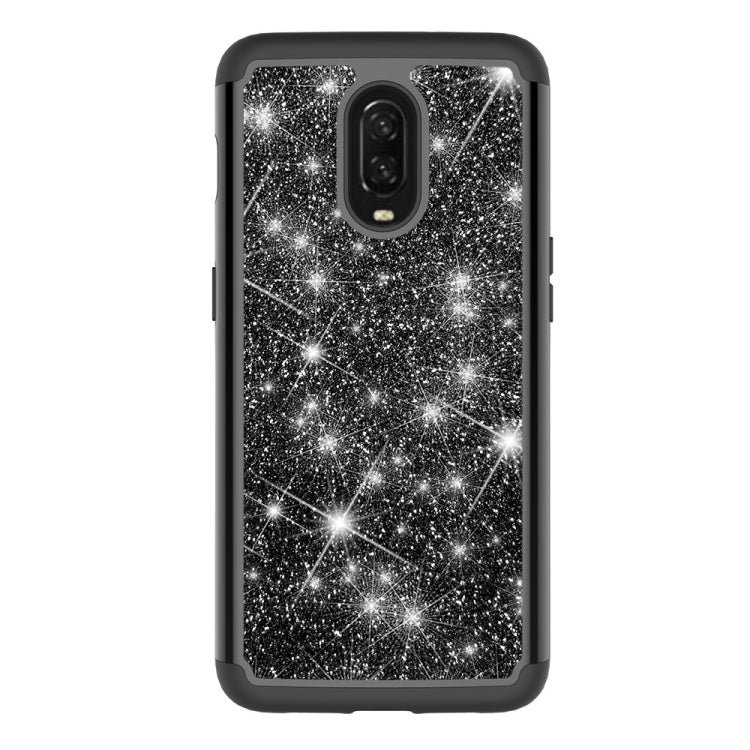 Glitter Powder Contrast Skin Shockproof Silicone + PC Protective Case for OnePlus 6T