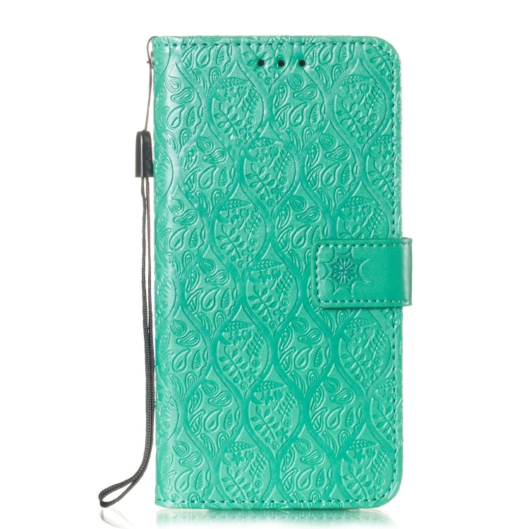 Pressed Printing Rattan Flower Pattern Horizontal Flip PU Leather Case for Huawei P30 Lite / Nova 4e, with Holder & Card Slots & Wallet & Photo Frame