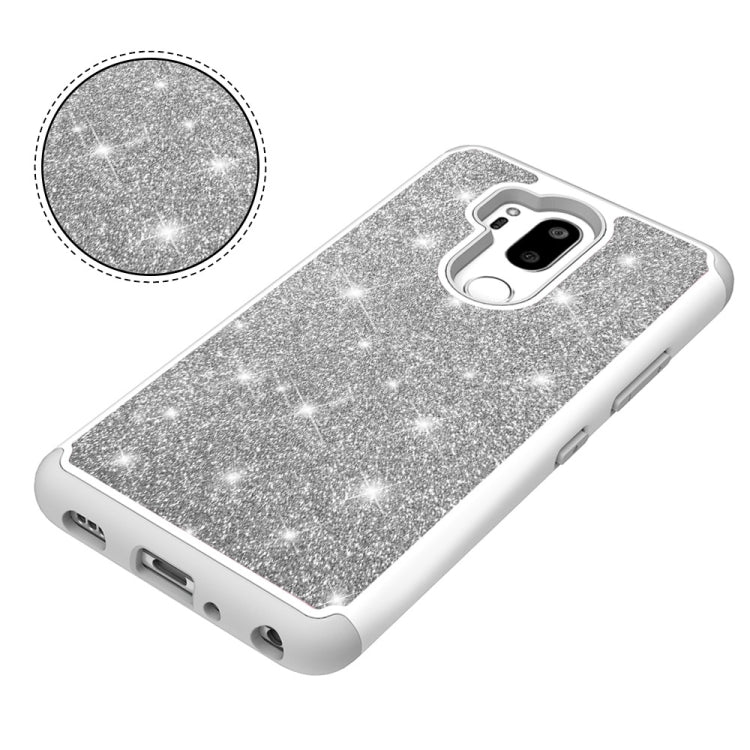 Glitter Powder Contrast Skin Shockproof Silicone + PC Protective Case for LG G7 ThinQ / G7