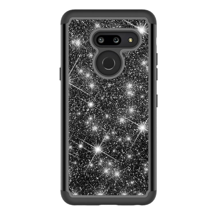 Glitter Powder Contrast Skin Shockproof Silicone + PC Protective Case for LG G8 ThinQ