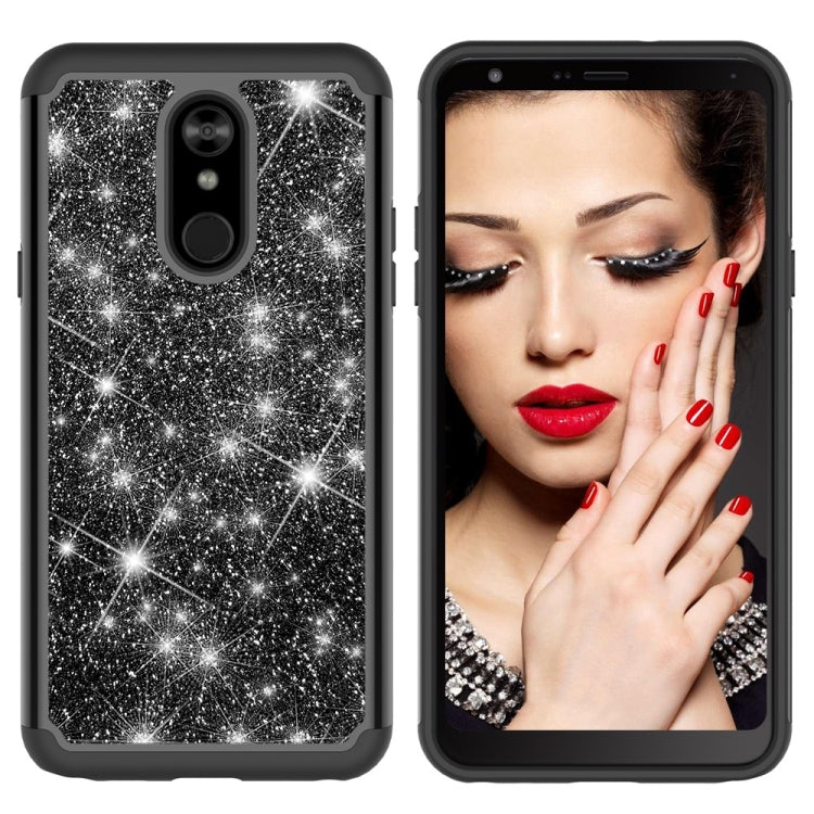 Glitter Powder Contrast Skin Shockproof Silicone + PC Protective Case for LG Stylo 5