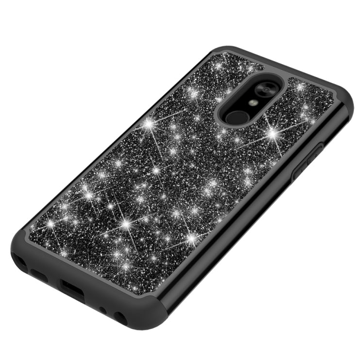 Glitter Powder Contrast Skin Shockproof Silicone + PC Protective Case for LG Stylo 5