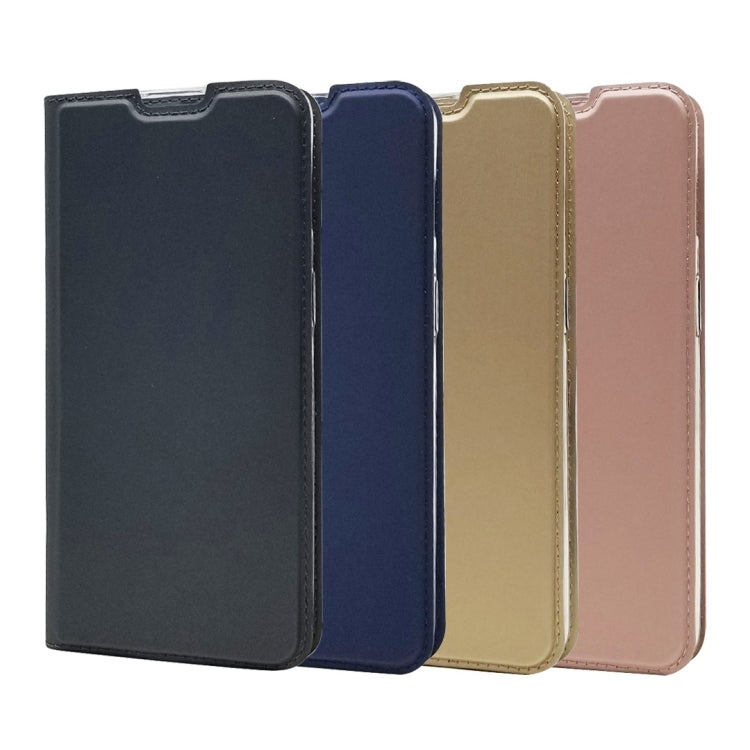 Electric Pressed Plain Texture Ultra-thin Magnetic Suction TPU + PU Leather Case for OnePlus 7, with Holder & Card Slot
