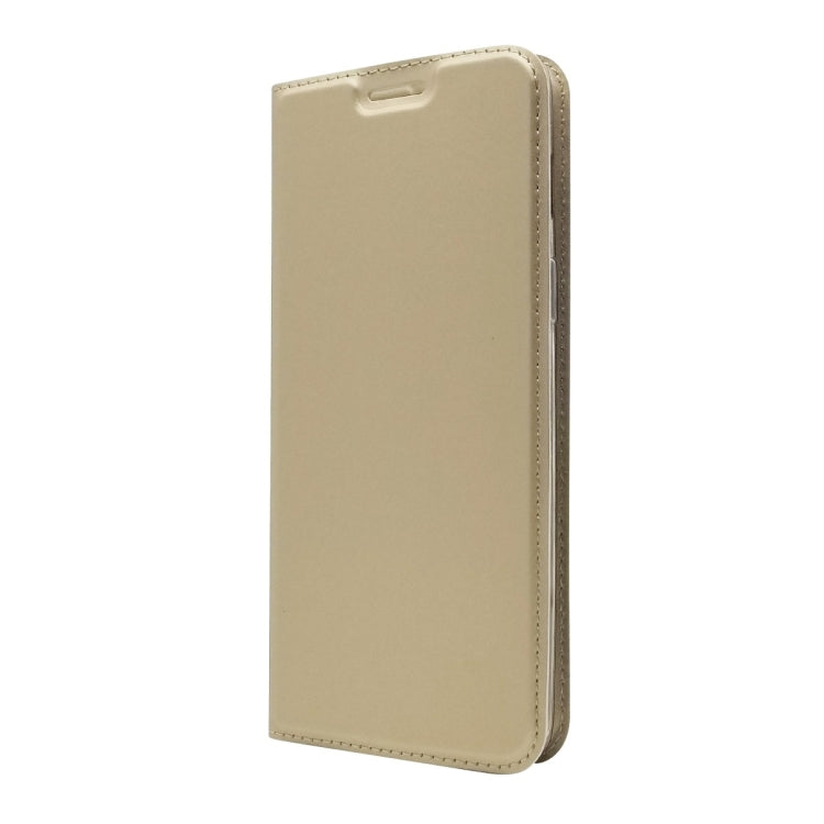 Electric Pressed Plain Texture Ultra-thin Magnetic Suction TPU + PU Leather Case for OnePlus 6, with Holder & Card Slot