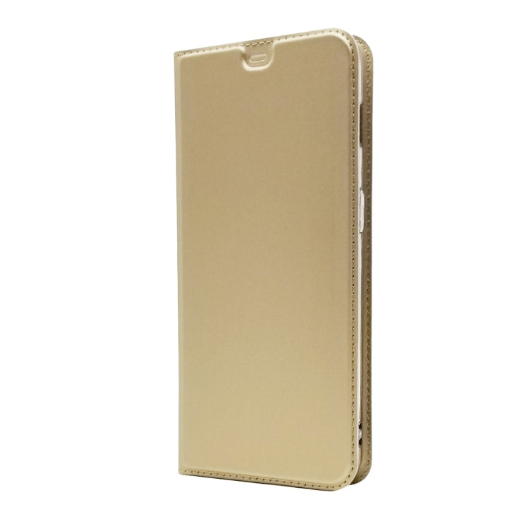 Electric Pressed Plain Texture Ultra-thin Magnetic Suction TPU + PU Leather Case for OnePlus 6T, with Holder & Card Slot