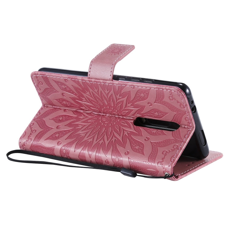 Pressed Printing Sunflower Pattern Horizontal Flip PU Leather Case for Xiaomi Mi 9T & Mi 9T Pro & Redmi K20 & K20 Pro, with Holder & Card Slots & Wallet & Lanyard