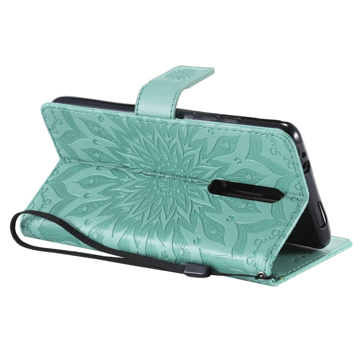 Pressed Printing Sunflower Pattern Horizontal Flip PU Leather Case for Xiaomi Mi 9T & Mi 9T Pro & Redmi K20 & K20 Pro, with Holder & Card Slots & Wallet & Lanyard