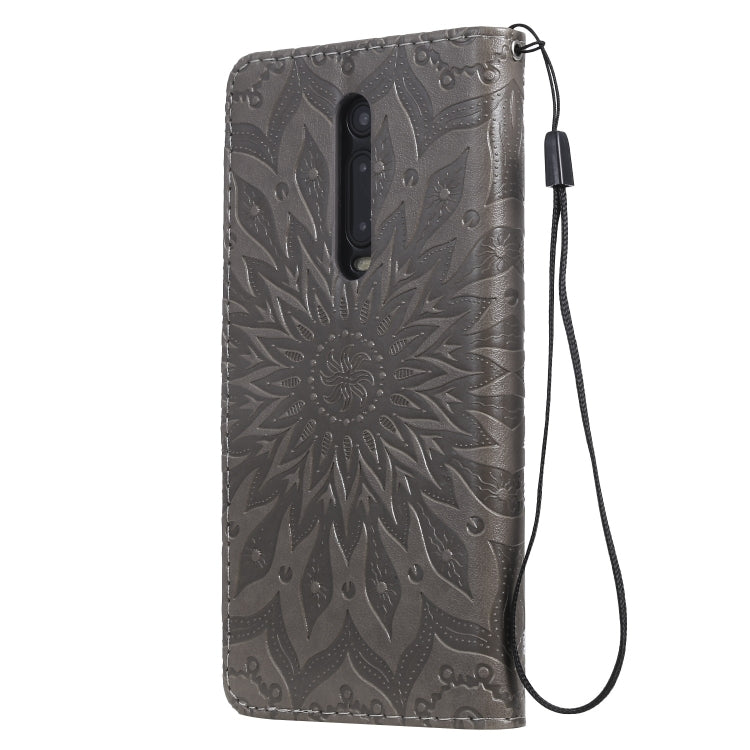 Pressed Printing Sunflower Pattern Horizontal Flip PU Leather Case for Xiaomi Mi 9T & Mi 9T Pro & Redmi K20 & K20 Pro, with Holder & Card Slots & Wallet & Lanyard