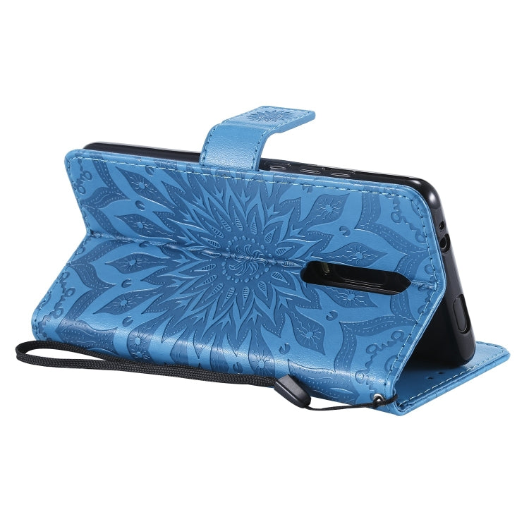 Pressed Printing Sunflower Pattern Horizontal Flip PU Leather Case for Xiaomi Mi 9T & Mi 9T Pro & Redmi K20 & K20 Pro, with Holder & Card Slots & Wallet & Lanyard