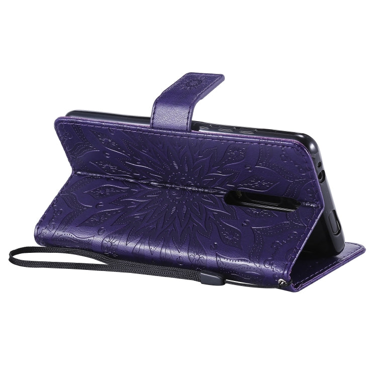 Pressed Printing Sunflower Pattern Horizontal Flip PU Leather Case for Xiaomi Mi 9T & Mi 9T Pro & Redmi K20 & K20 Pro, with Holder & Card Slots & Wallet & Lanyard