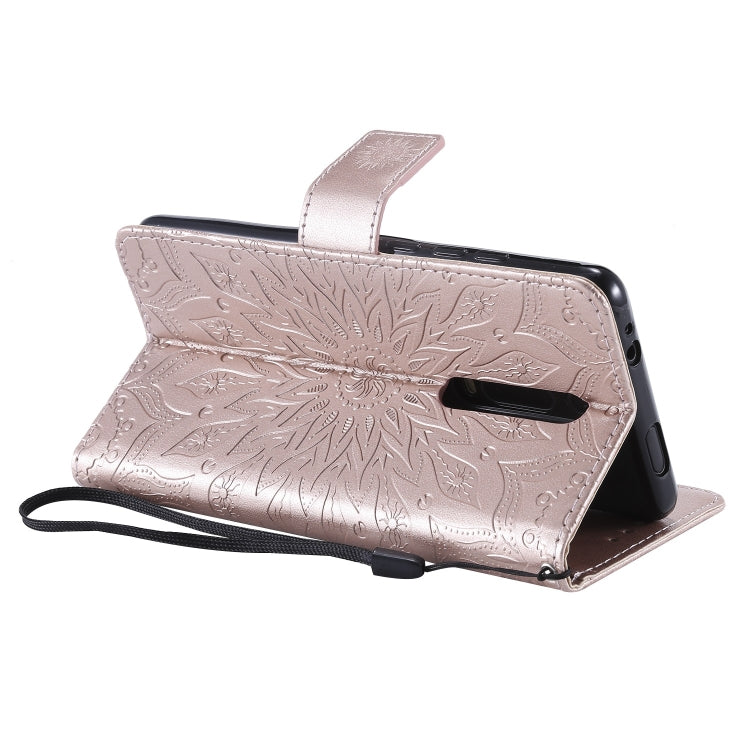 Pressed Printing Sunflower Pattern Horizontal Flip PU Leather Case for Xiaomi Mi 9T & Mi 9T Pro & Redmi K20 & K20 Pro, with Holder & Card Slots & Wallet & Lanyard