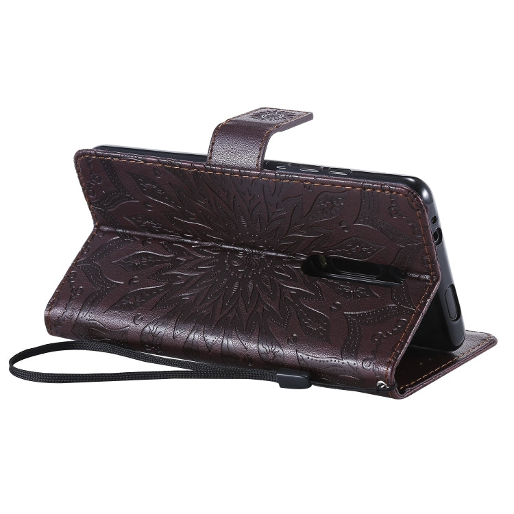 Pressed Printing Sunflower Pattern Horizontal Flip PU Leather Case for Xiaomi Mi 9T & Mi 9T Pro & Redmi K20 & K20 Pro, with Holder & Card Slots & Wallet & Lanyard