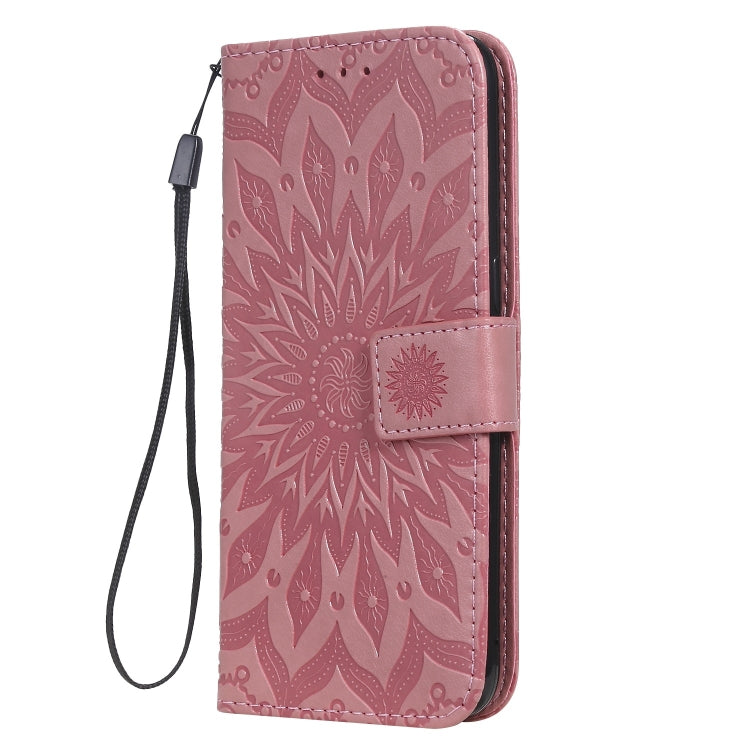 Pressed Printing Sunflower Pattern Horizontal Flip PU Leather Case for OPPO A1K / C2, with Holder & Card Slots & Wallet & Lanyard