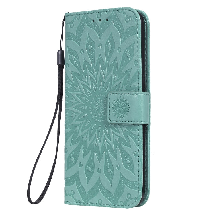 Pressed Printing Sunflower Pattern Horizontal Flip PU Leather Case for OPPO A1K / C2, with Holder & Card Slots & Wallet & Lanyard