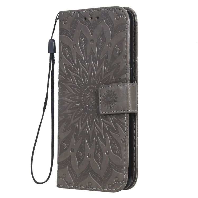Pressed Printing Sunflower Pattern Horizontal Flip PU Leather Case for OPPO A1K / C2, with Holder & Card Slots & Wallet & Lanyard