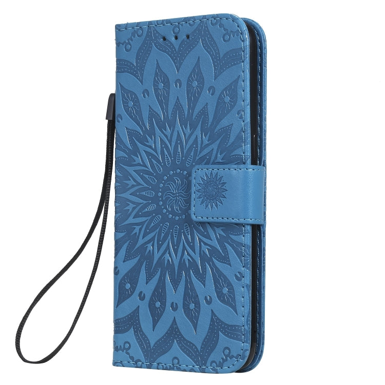 Pressed Printing Sunflower Pattern Horizontal Flip PU Leather Case for OPPO A1K / C2, with Holder & Card Slots & Wallet & Lanyard