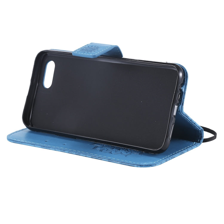 Pressed Printing Sunflower Pattern Horizontal Flip PU Leather Case for OPPO A1K / C2, with Holder & Card Slots & Wallet & Lanyard
