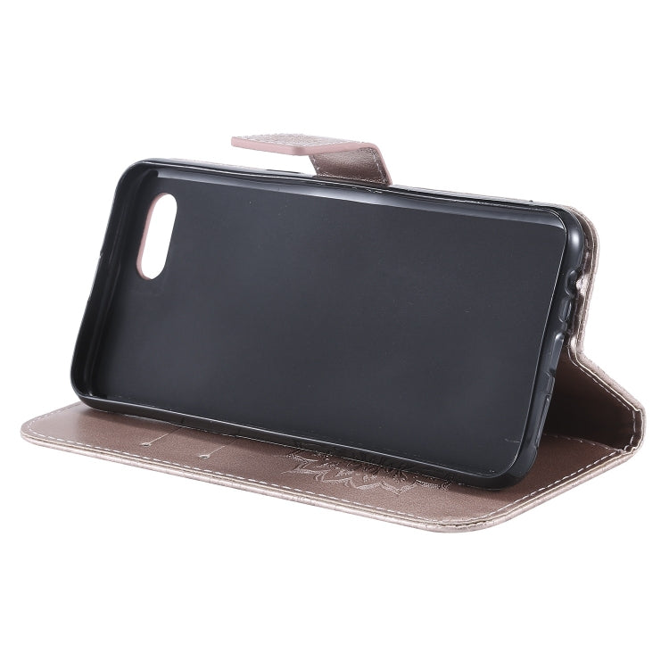 Pressed Printing Sunflower Pattern Horizontal Flip PU Leather Case for OPPO A1K / C2, with Holder & Card Slots & Wallet & Lanyard