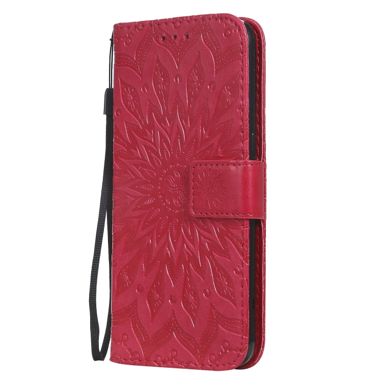 Pressed Printing Sunflower Pattern Horizontal Flip PU Leather Case for OPPO A1K / C2, with Holder & Card Slots & Wallet & Lanyard