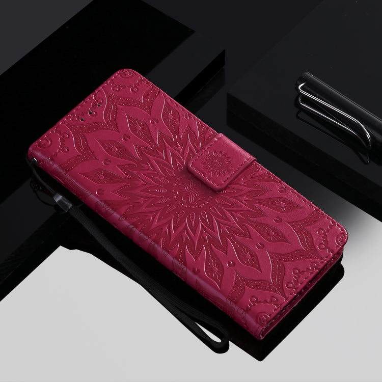 Pressed Printing Sunflower Pattern Horizontal Flip PU Leather Case for OPPO A1K / C2, with Holder & Card Slots & Wallet & Lanyard