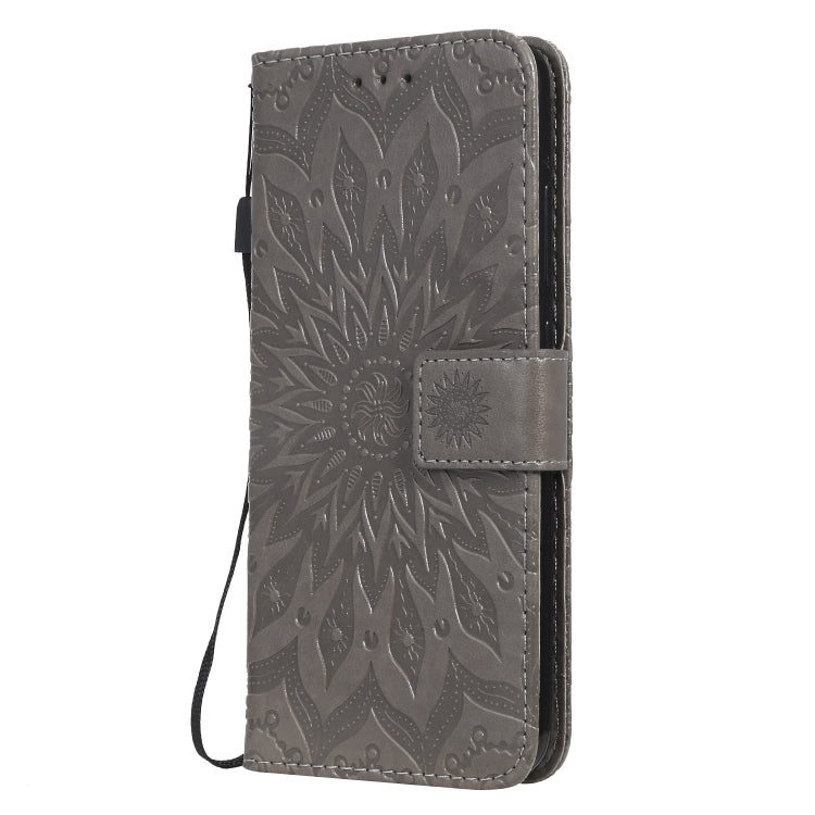 Pressed Printing Sunflower Pattern Horizontal Flip PU Leather Case for Vivo Y93 / Y91 / Y95, with Holder & Card Slots & Wallet & Lanyard